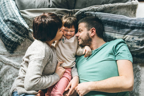 istock Parents with only daughter playing in the morning 931519880