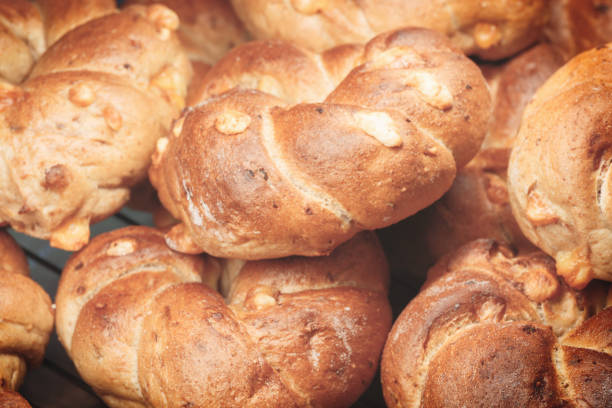 istock Fresh fragrant bread on the table. Food concept 931520252