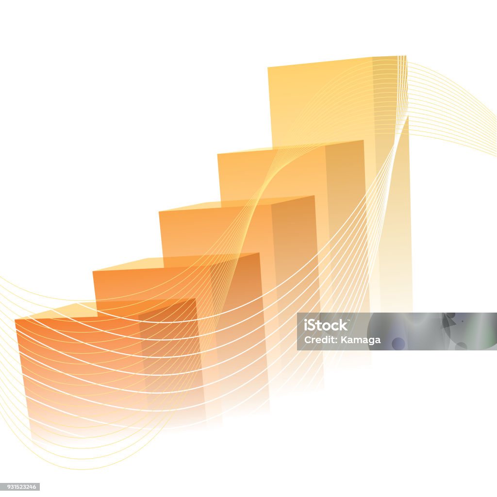 Statistics Graph Image Orange Orange Graph Stock Illustration - Download Image Now - Abstract ...