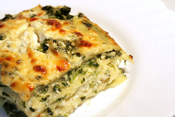 istock Vegetarian lasagne with ricotta cheese and spinach filling 93152489