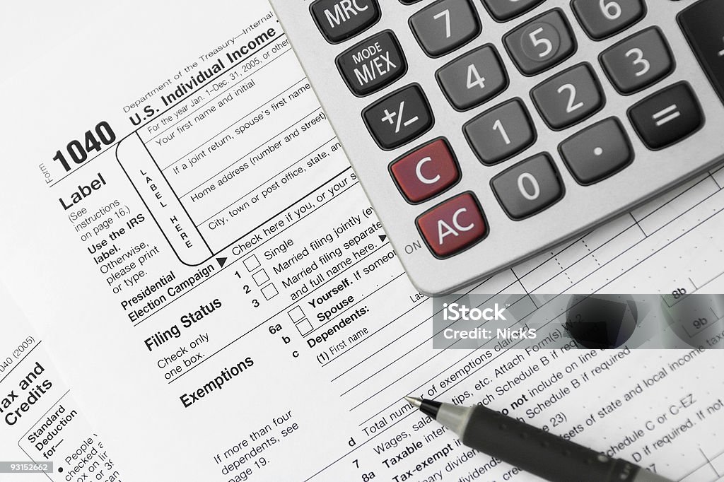 Tax Time  1040 Tax Form Stock Photo