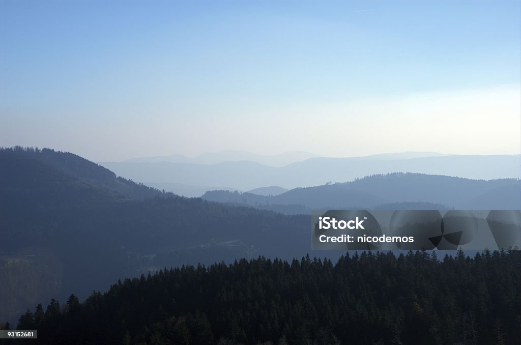 Black Forest in Blue Landscape Black Forest - Blue Mood Baden-Württemberg Stock Photo