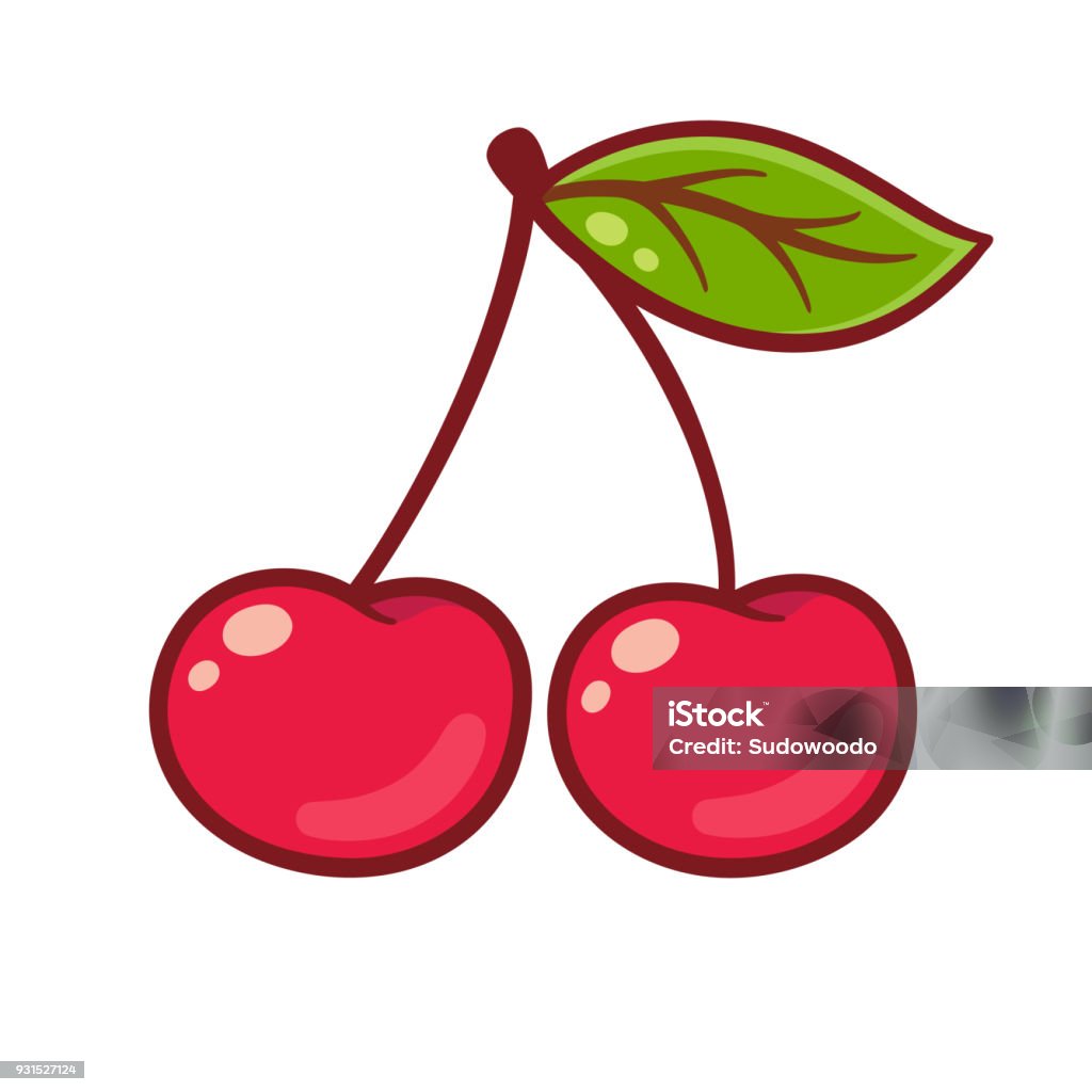 Cartoon Cherry Drawing Stock Illustration - Download Image Now - Cherry,  Cartoon, Vector - iStock