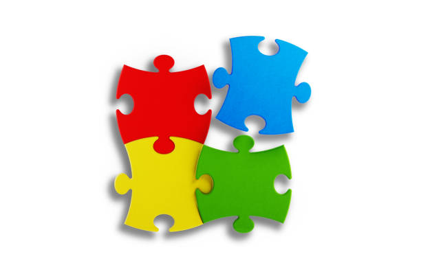 istock Puzzle Concept - Colorful Jigsaw Puzzle Pieces On White Background 931531032