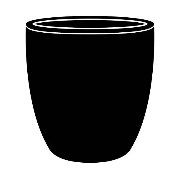 Vector illustration of Empty flower pot icon