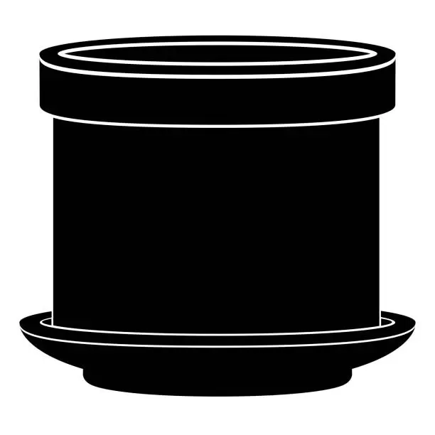 Vector illustration of Empty flower pot icon
