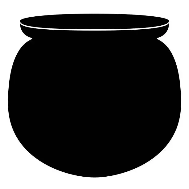 Vector illustration of Empty flower pot icon