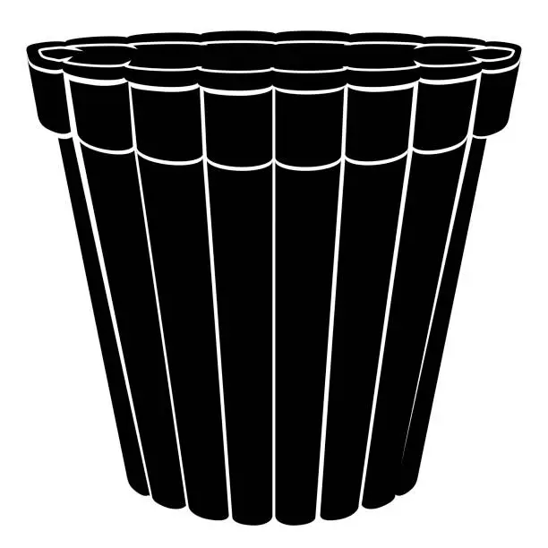 Vector illustration of Empty flower pot icon