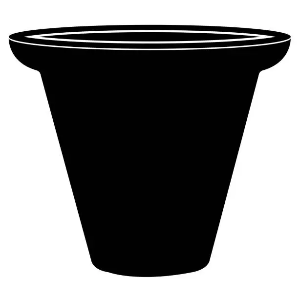 Vector illustration of Empty flower pot icon