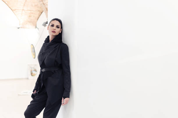 istock fashion model wearing black clothes 931539136