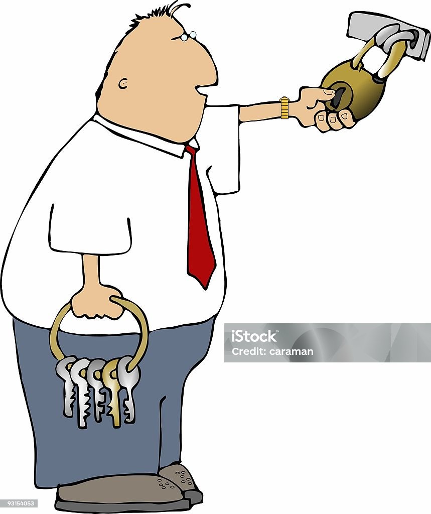 Key Man Animation Keymaster Stock Illustration - Download Image Now - Adult, Cartoon ...