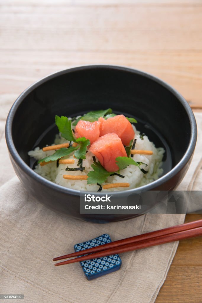 Cod Roe Boiled Japanese Food Cod Roe Boiled Rice In Tea Stock Photo - Download Image ...