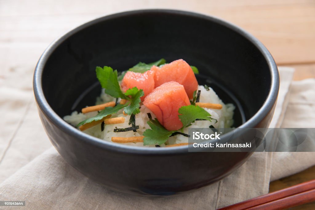 Cod Roe Boiled Japanese Food Cod Roe Boiled Rice In Tea Stock Photo - Download Image ...