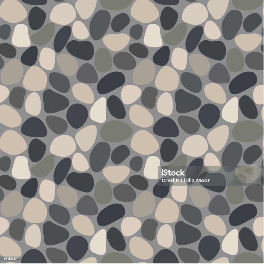 Pebble Emboss Pattern Seamless Pattern With Pebbles Stock Illustration - Download Image Now ...