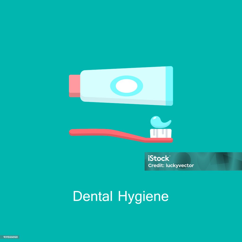 Tube of toothpaste and tooth brush icon. Tube of toothpaste and tooth brush in flat style icon, isolated on background. Dental hygiene concept. Medicine symbol for info graphics, websites and print media. Vector. Toothbrush stock vector