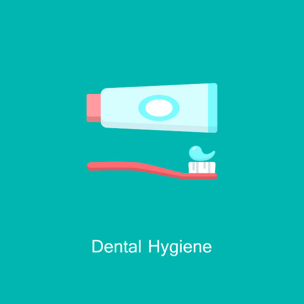 Tube of toothpaste and tooth brush icon. Tube of toothpaste and tooth brush in flat style icon, isolated on background. Dental hygiene concept. Medicine symbol for info graphics, websites and print media. Vector. toothbrush stock illustrations