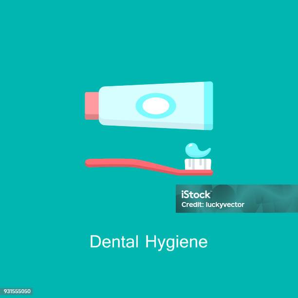 Tube Of Toothpaste And Tooth Brush Icon Stock Illustration - Download Image Now - Toothbrush, Toothpaste, Illustration