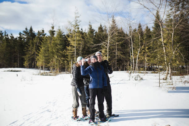 istock Snowshoeing in the forest 931555450