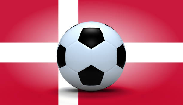 istock Soccer ball with Denmark flag 931557472