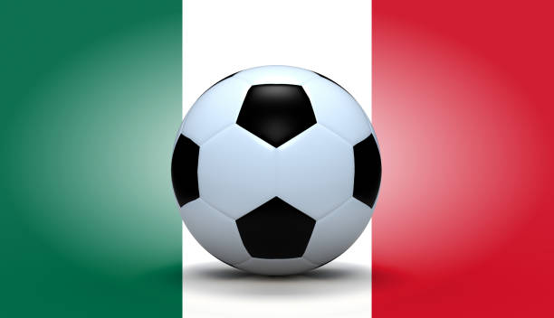 istock Soccer ball with Mexico flag 931557868