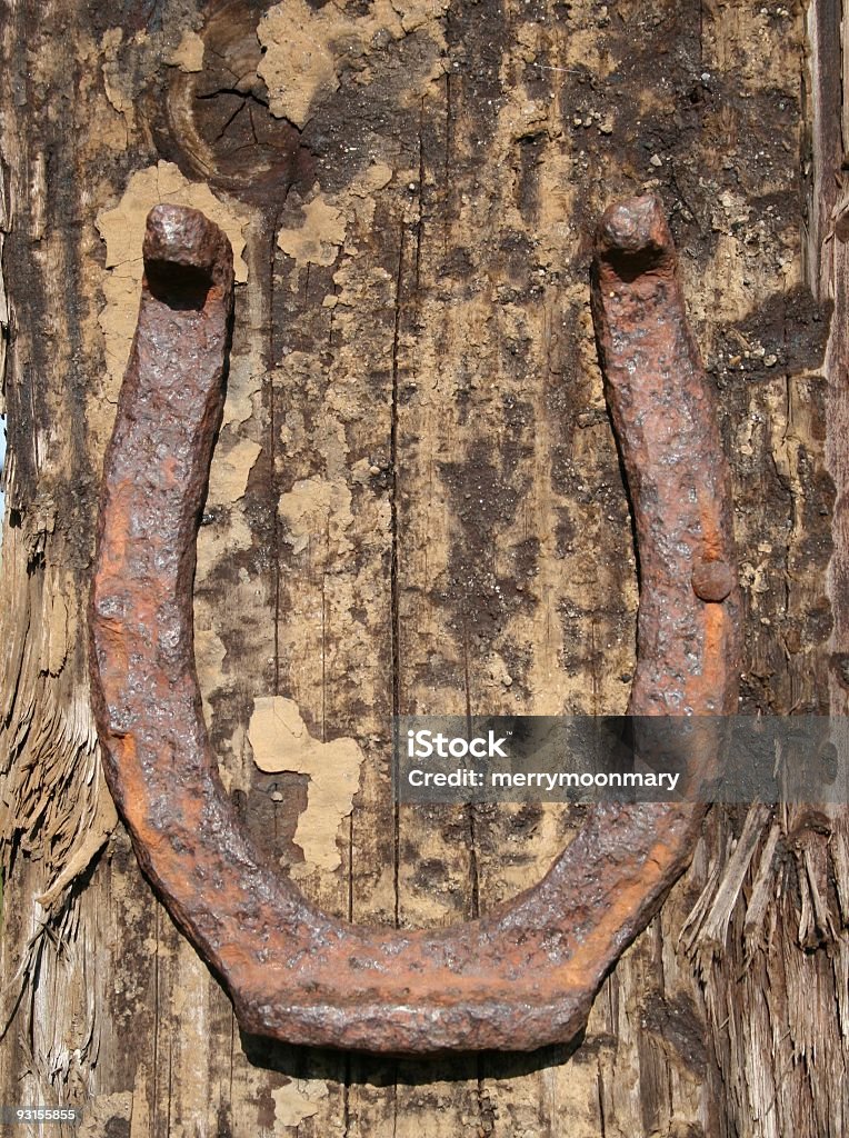 Mão forjadas Lucky-de-ferradura-pequeno - Royalty-free Antiguidade Foto de stock