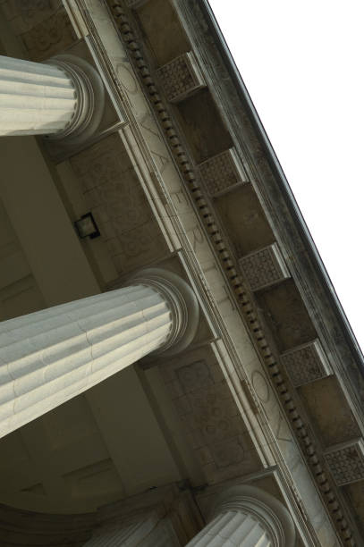 istock Angled view of a Montreal bank building 93156249