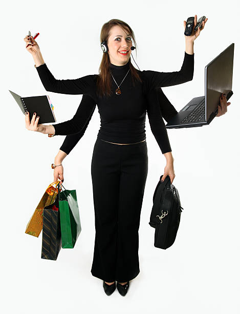 istock Business Woman Multi Tasking 93156674