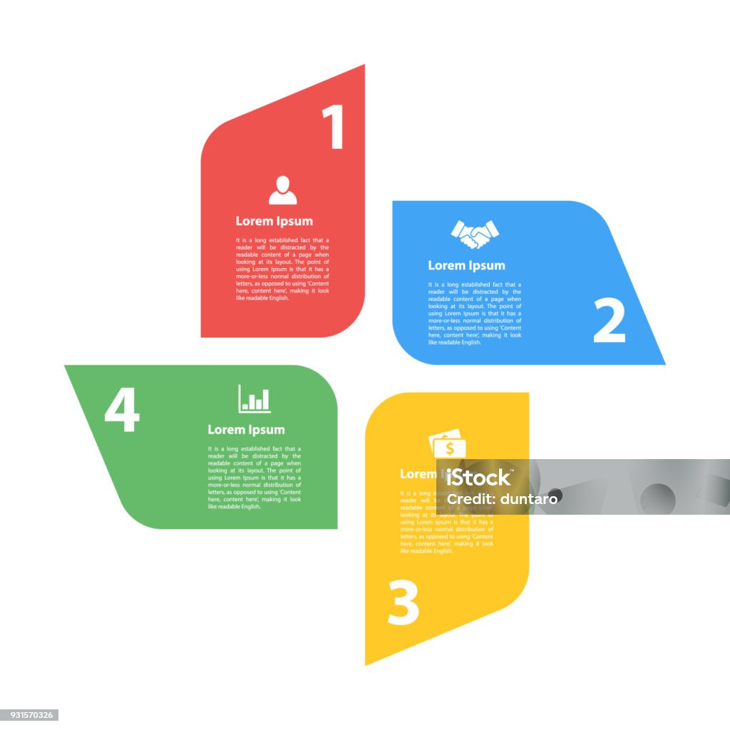 Four Steps Sequence Infographic Stock Illustration - Download Image Now ...