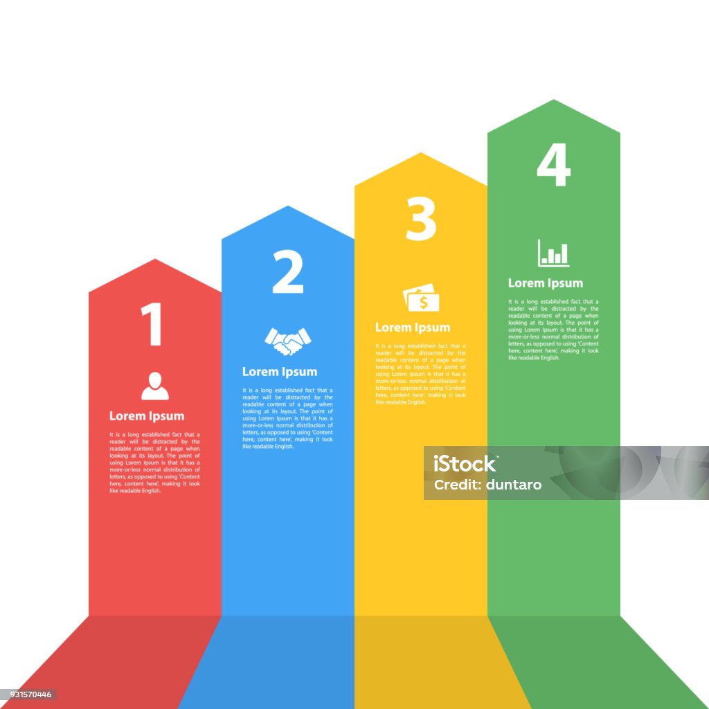 Four Steps Sequence Infographic Stock Illustration - Download Image Now ...
