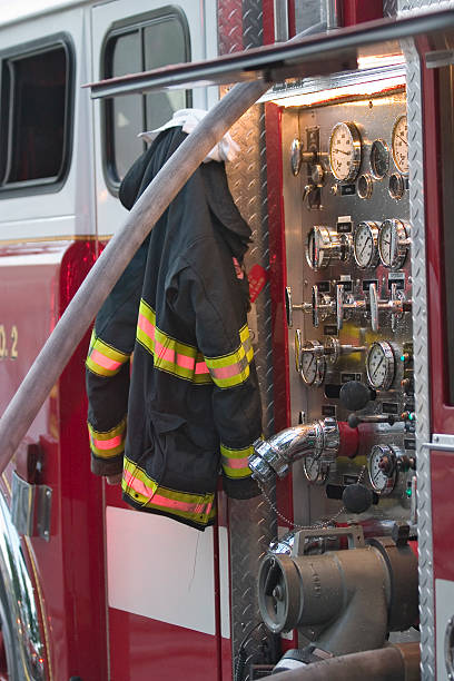 istock Fire Truck and Turnout gear - 1444 93157759