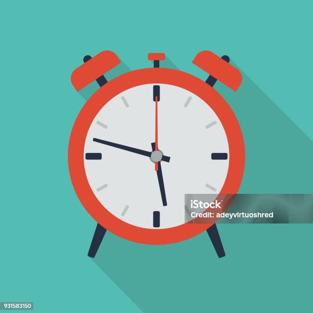 フラット アラーム アイコン - 時計のベクターアート素材や画像を多数ご用意 - 時計, 目覚まし時計, ベクター画像