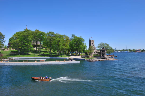 Water scooter at 1000 Islands Kingston, Canada - May 27, 2015: Water scooter at 1000 Islands and Kingston in Ontario, Canada kingston harbour stock pictures, royalty-free photos & images