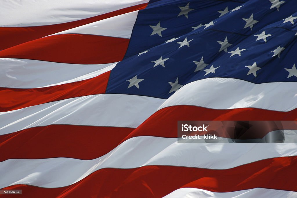 Old glory - Real photo of american flag  American Culture Stock Photo