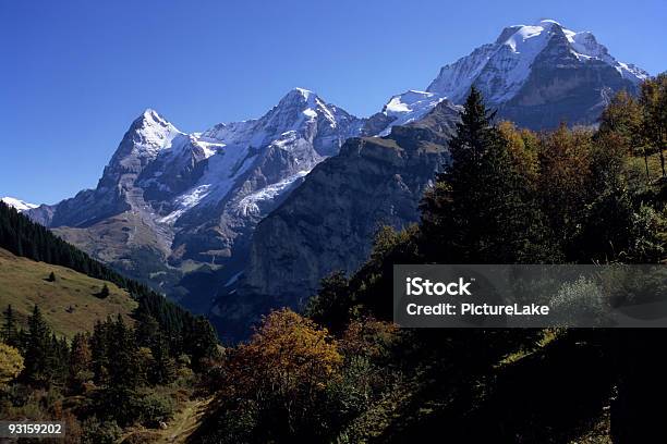 Foto de Alpes Suíços Cores Do Outono e mais fotos de stock de Jungfrau - Jungfrau, Monte Eiger, Alpes europeus