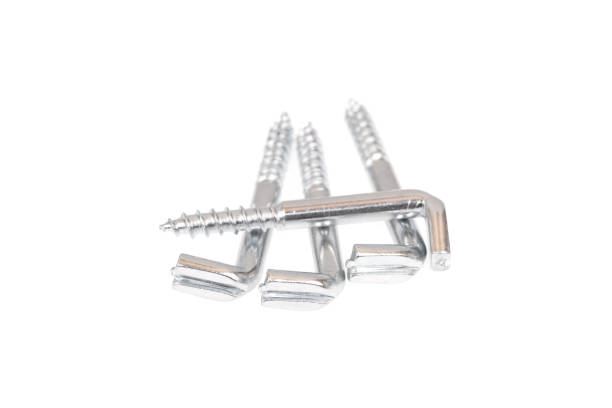istock Metal wall hooks isolated on white background 931595142