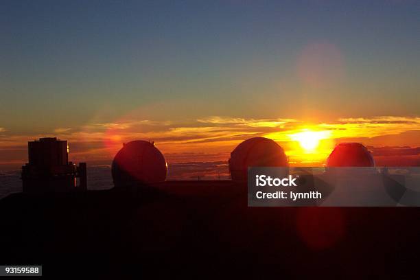 해질녘까지 On 로가 Mauna Kea 0명에 대한 스톡 사진 및 기타 이미지 - 0명, 과학, 관측소