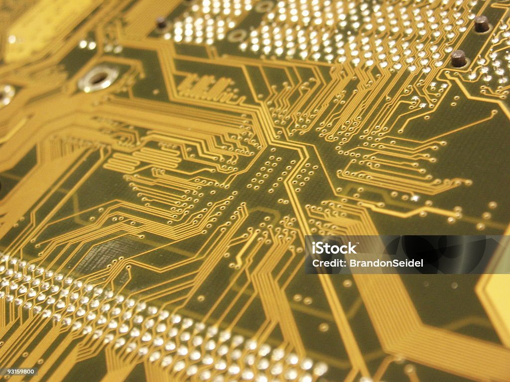 Placa de circuito de computador - Foto de stock de CPU royalty-free