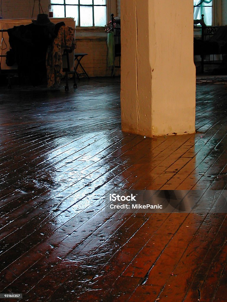 Reflexo no chão de madeira - Royalty-free Abstrato Foto de stock