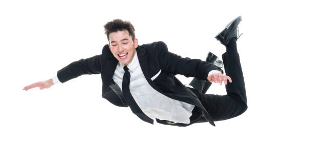 istock Businessman in mid air falling 931604788