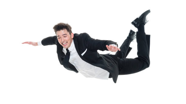 istock Businessman in mid air falling 931604800