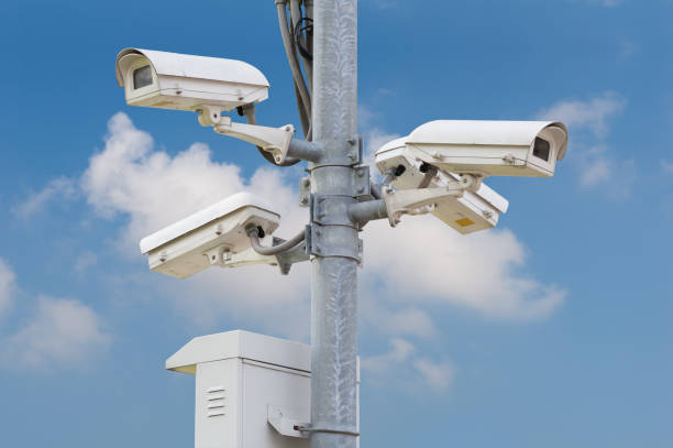 istock Security cameras in an outdoor housing and control unit 931605026