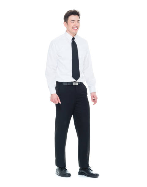 istock Businessman wearing a white shirt and black tie 931611202