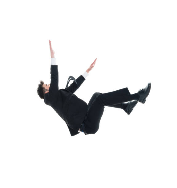 istock Businessman in mid air falling 931611752
