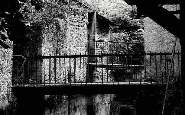 Canal Footbridge stock photo