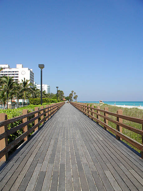 South Beach Board Walk stock photo