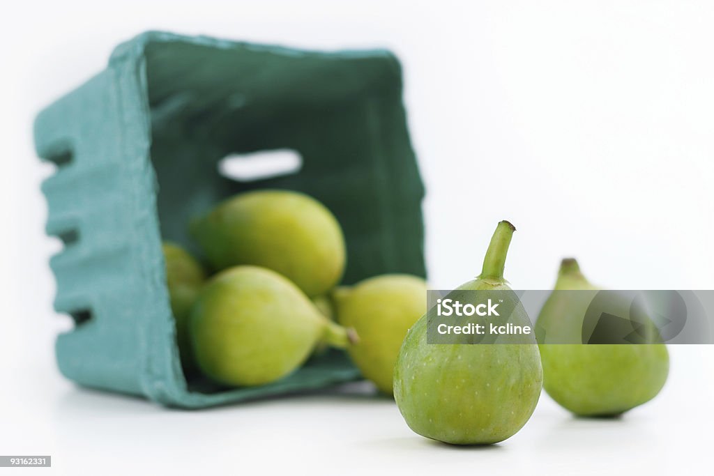 Carton of Figs  Basket Stock Photo