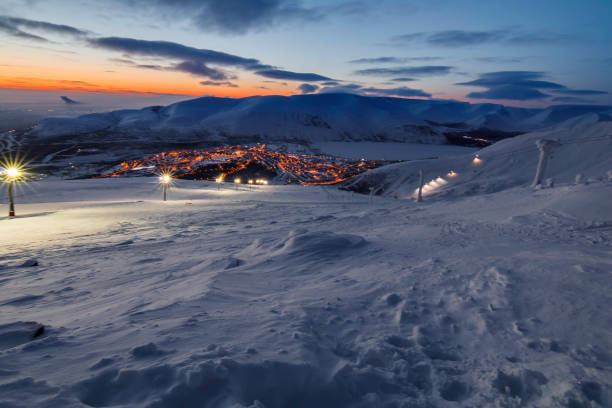 istock view of the evening ski resort 931623438