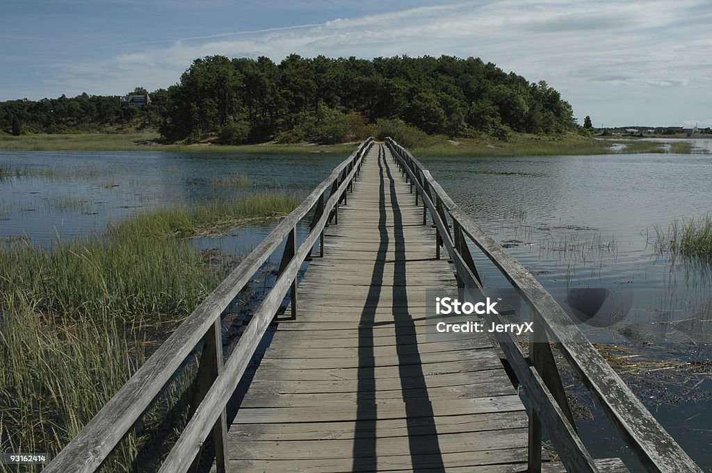 Fuß-Brücke - Lizenzfrei Bach Stock-Foto