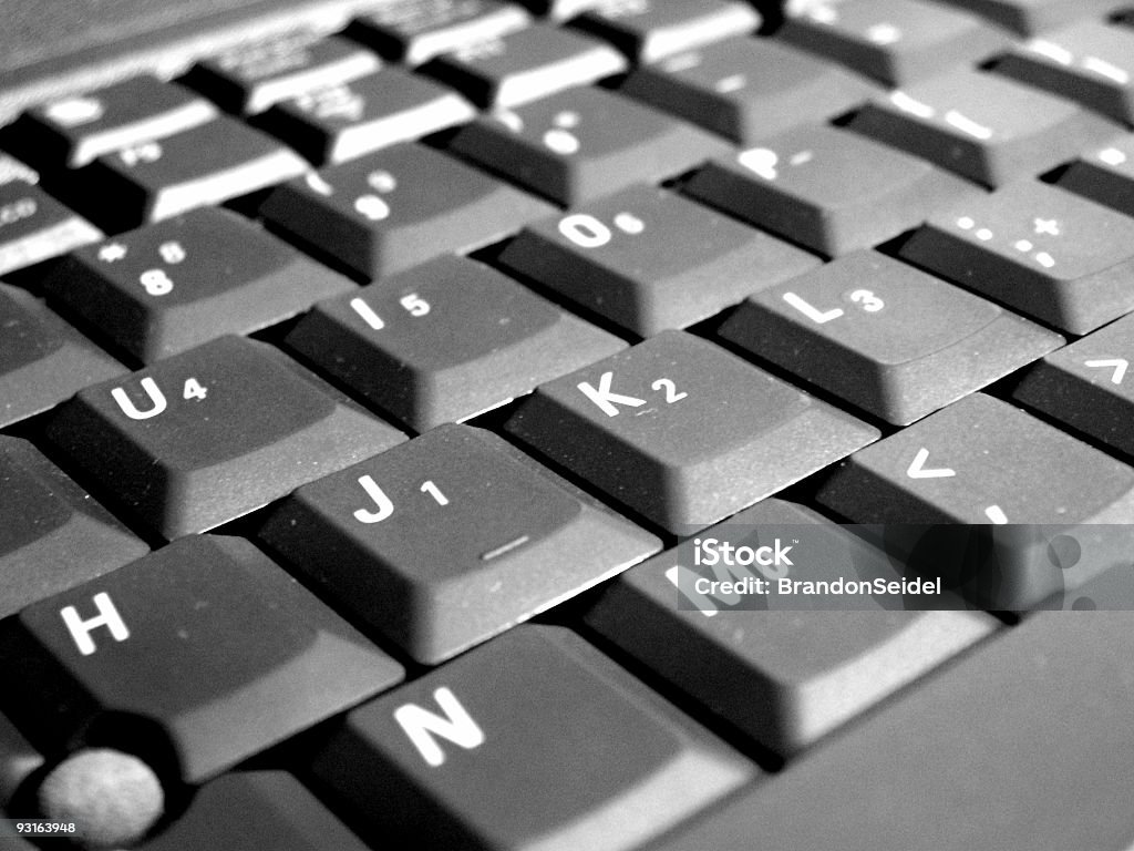 Computador portátil teclado - Royalty-free Alto-Contraste Foto de stock