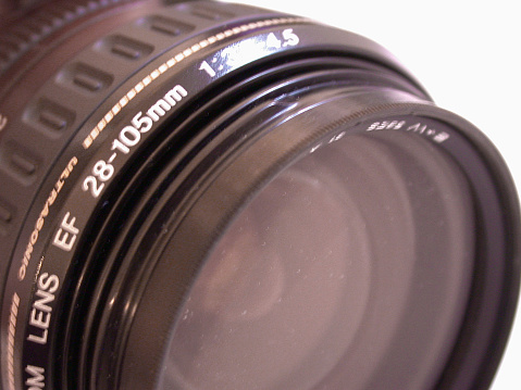 Closeup of a camera lens